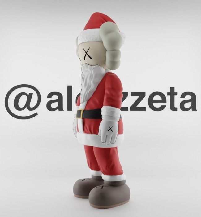 Kaws Santa Claus Merry Christmas for Print 3D print model_23
