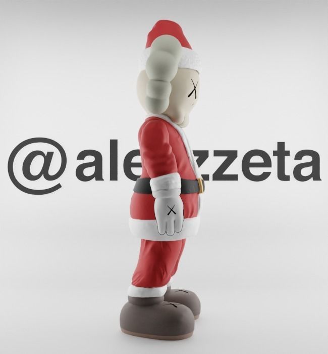 Kaws Santa Claus Merry Christmas for Print 3D print model_16