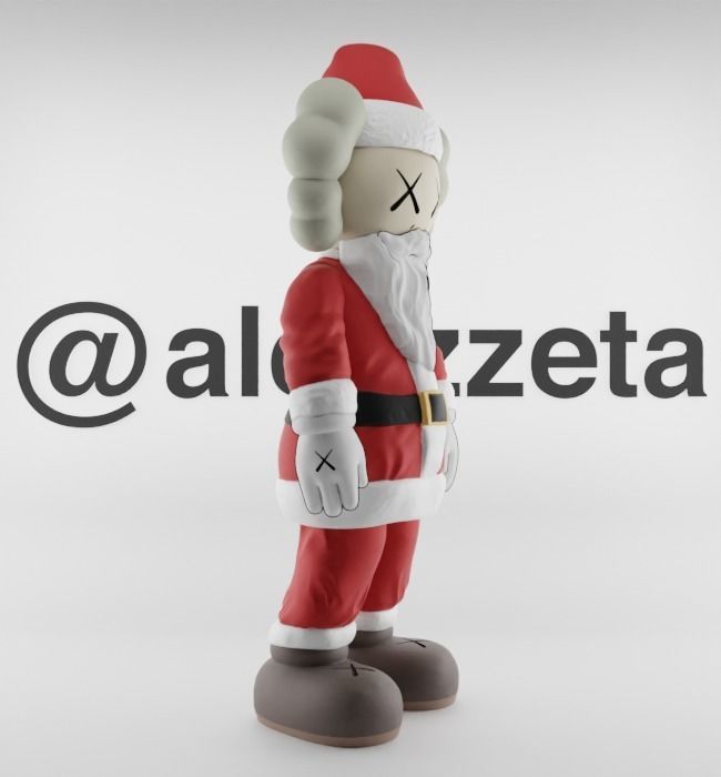 Kaws Santa Claus Merry Christmas for Print 3D print model_35