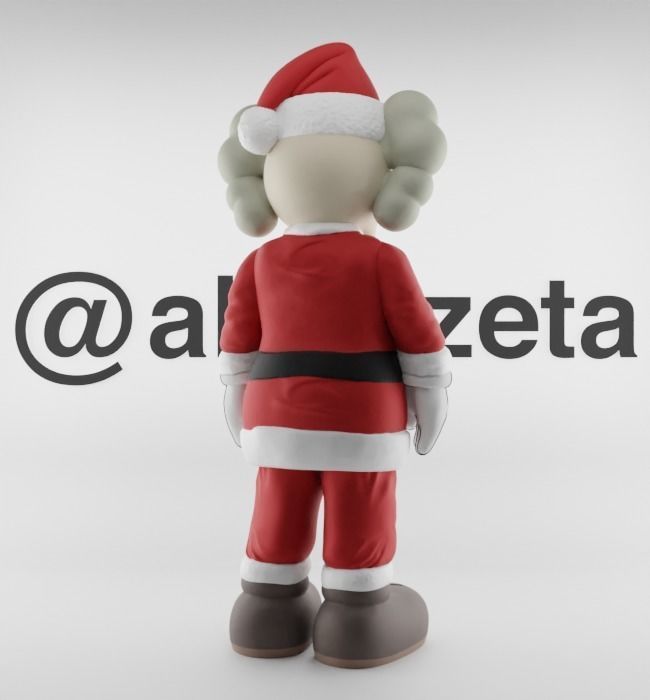 Kaws Santa Claus Merry Christmas for Print 3D print model_12