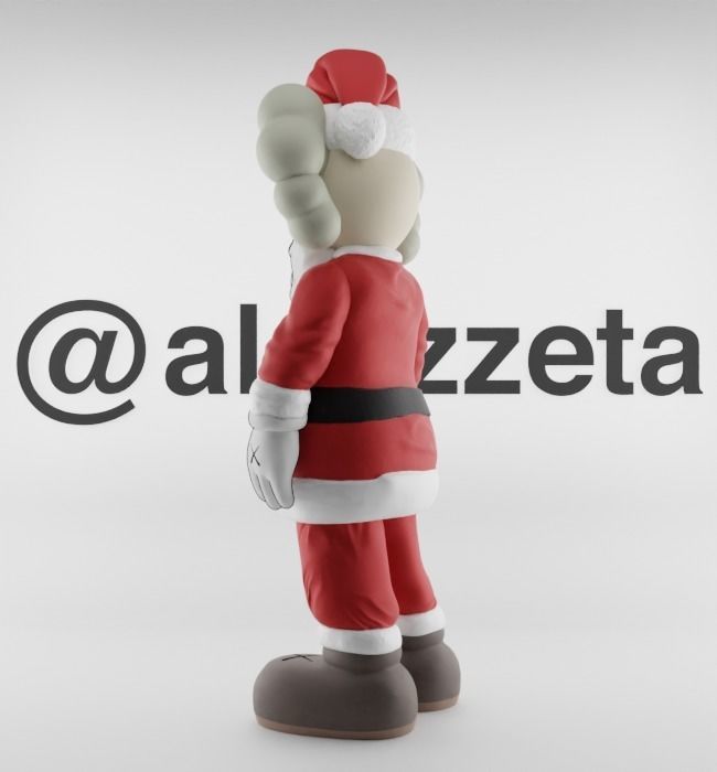 Kaws Santa Claus Merry Christmas for Print 3D print model_26