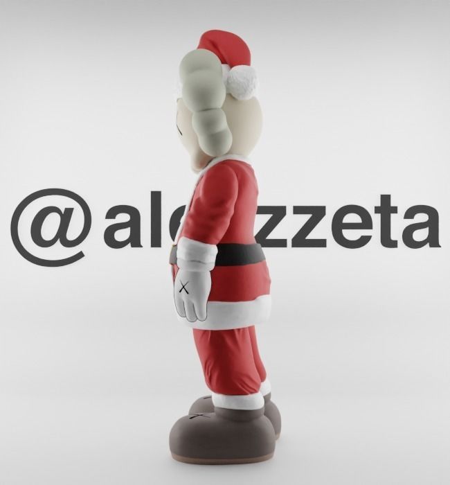 Kaws Santa Claus Merry Christmas for Print 3D print model_7