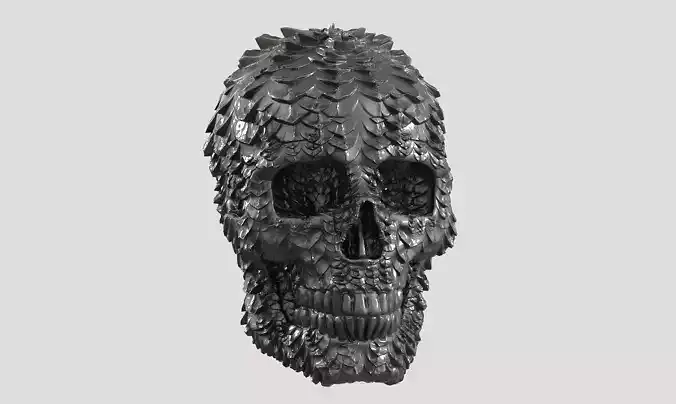 skull textured head a01 3D print model