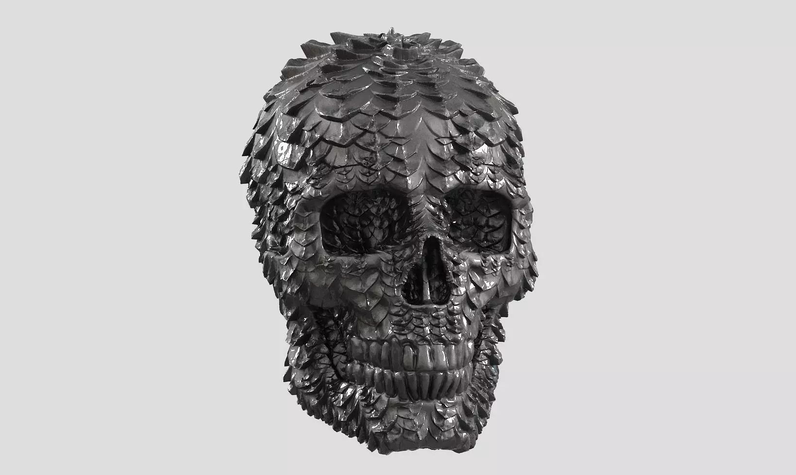skull textured head a01 3D print model_0