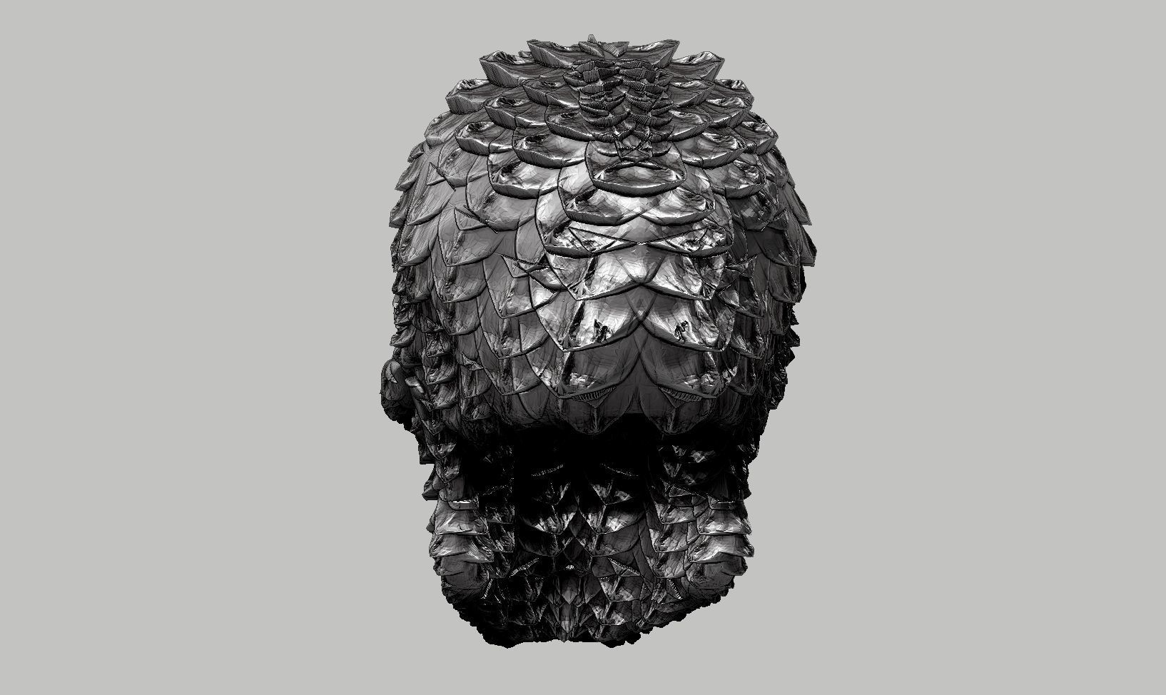 skull textured head a01 3D print model_7