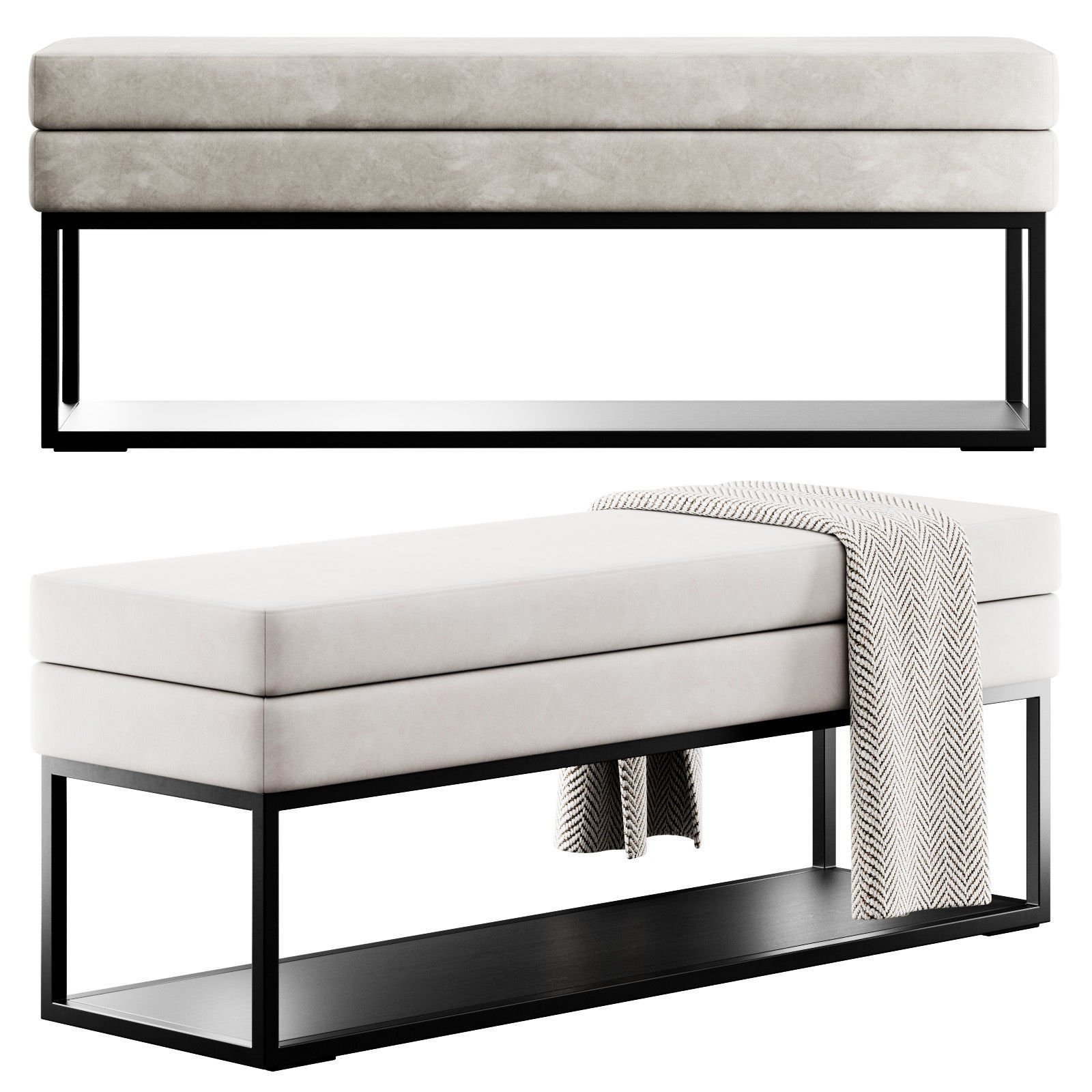 Domino Bench by Magres Baldai 3D model_2