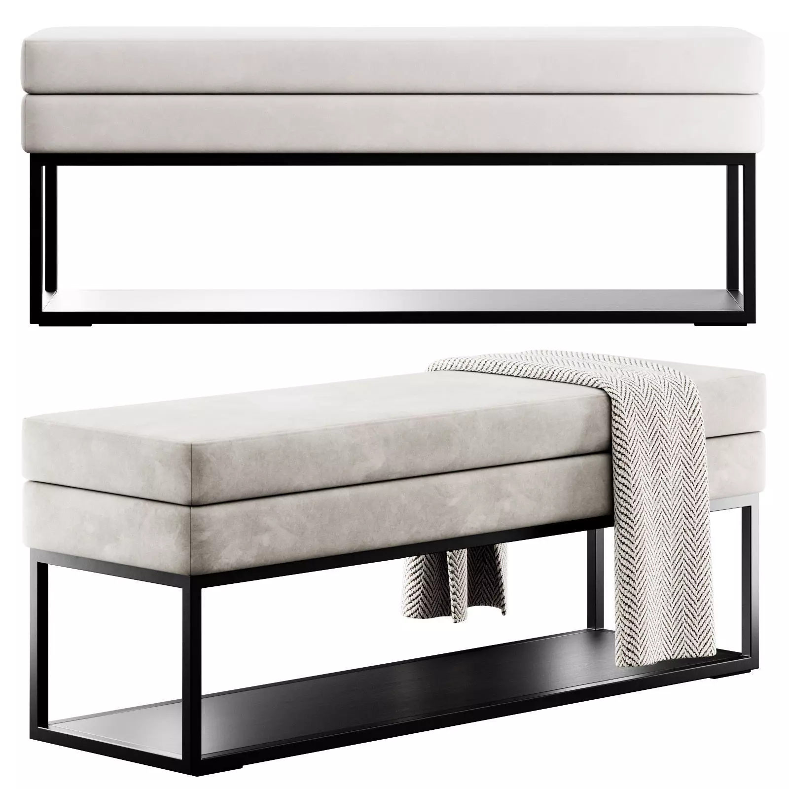 Domino Bench by Magres Baldai 3D model_0