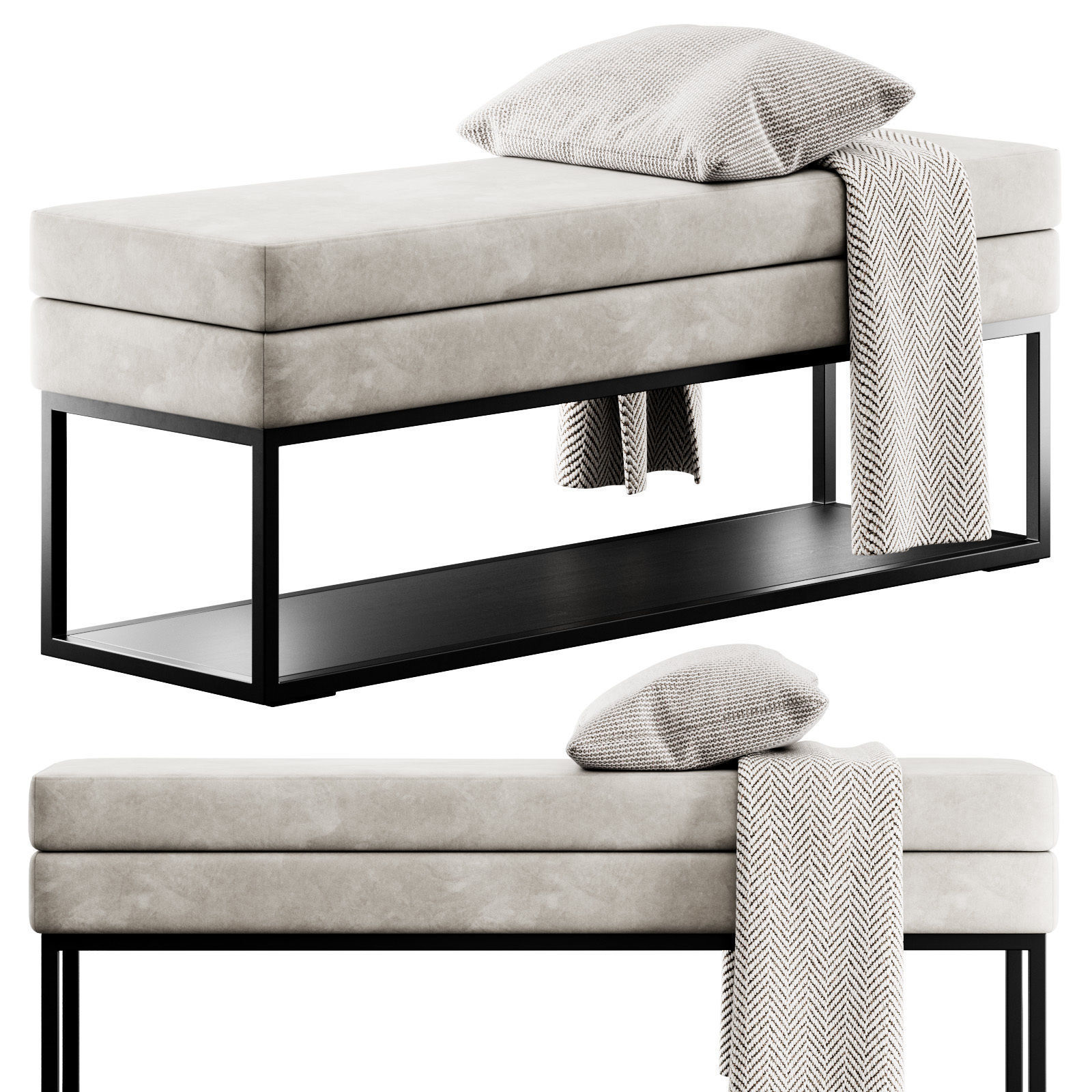 Domino Bench by Magres Baldai 3D model_1