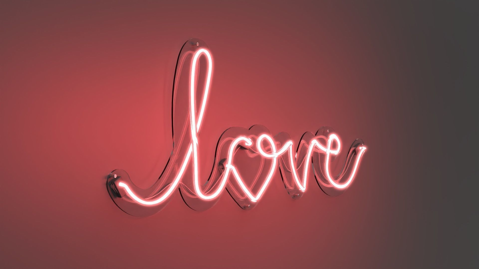 Love 1 - Neon Sign 3D model_4