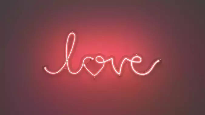 Love 1 - Neon Sign 3D model