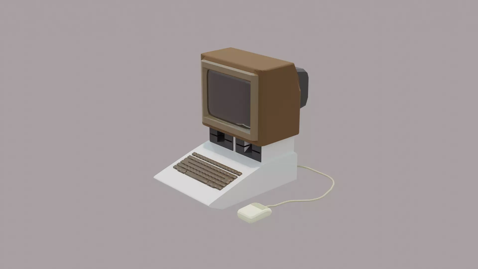 Apple 2 Computer 3D print model_0