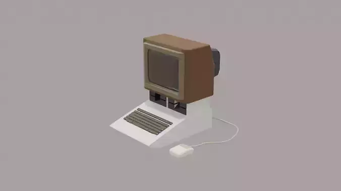 Apple 2 Computer 3D print model