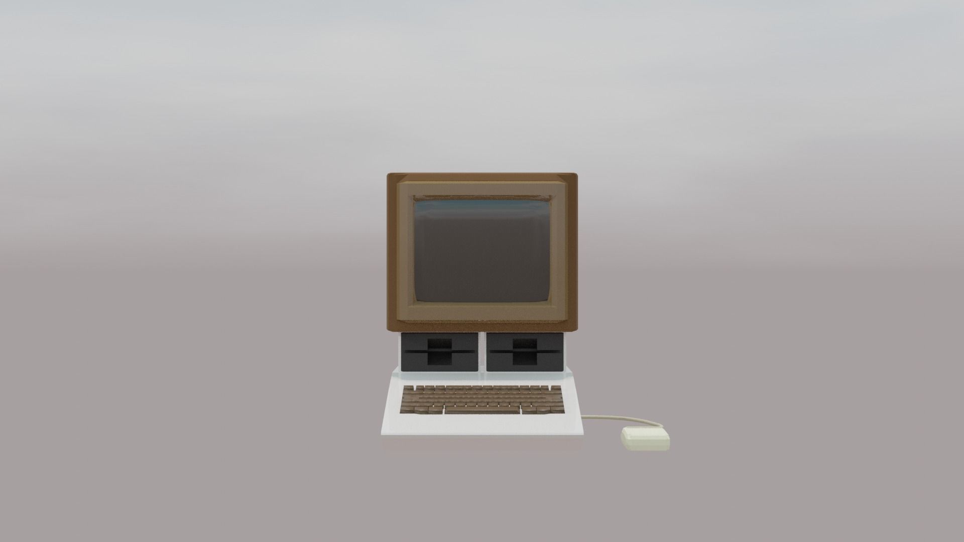 Apple 2 Computer 3D print model_1