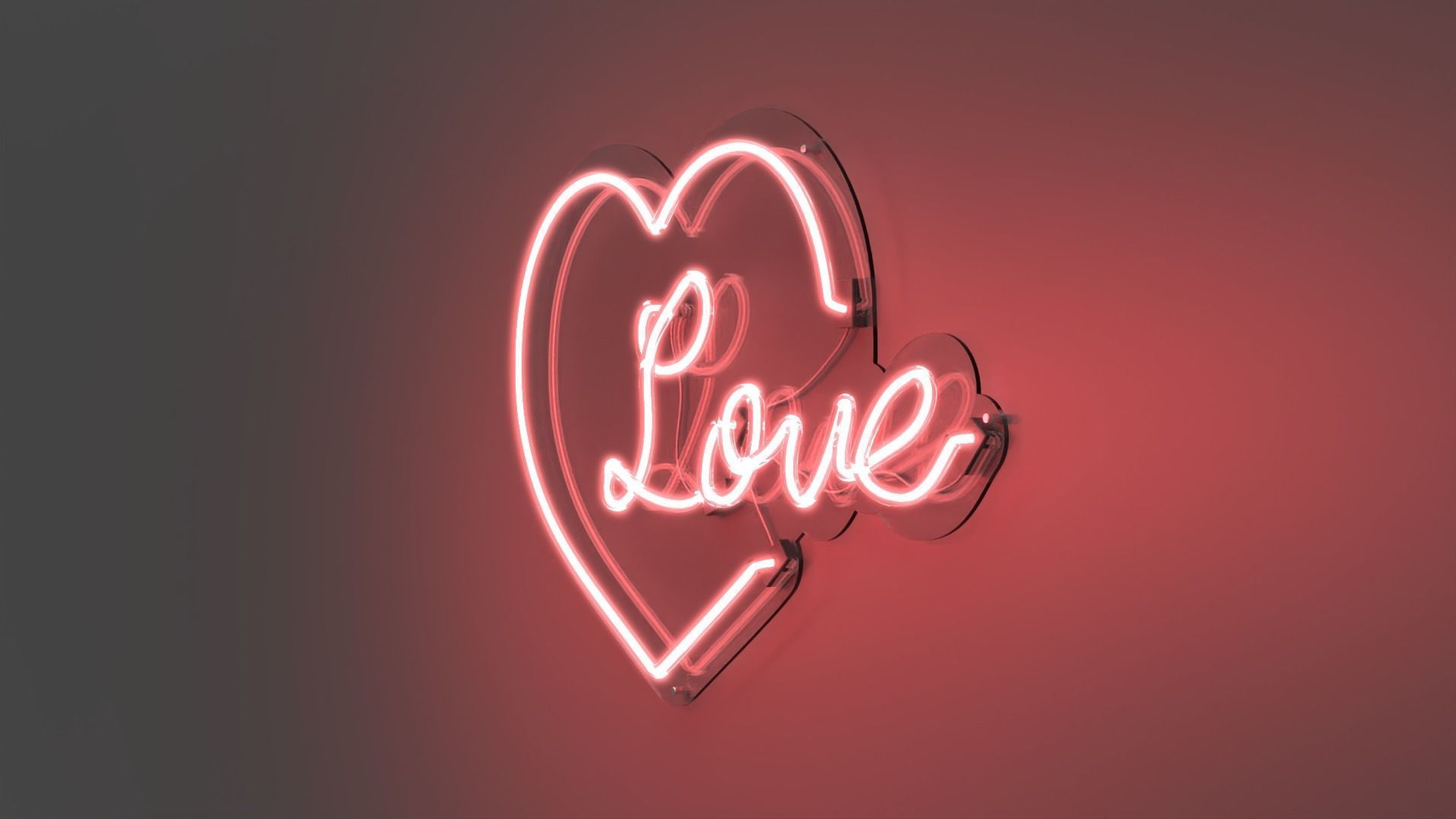 Love 2 - Neon Sign 3D model_3