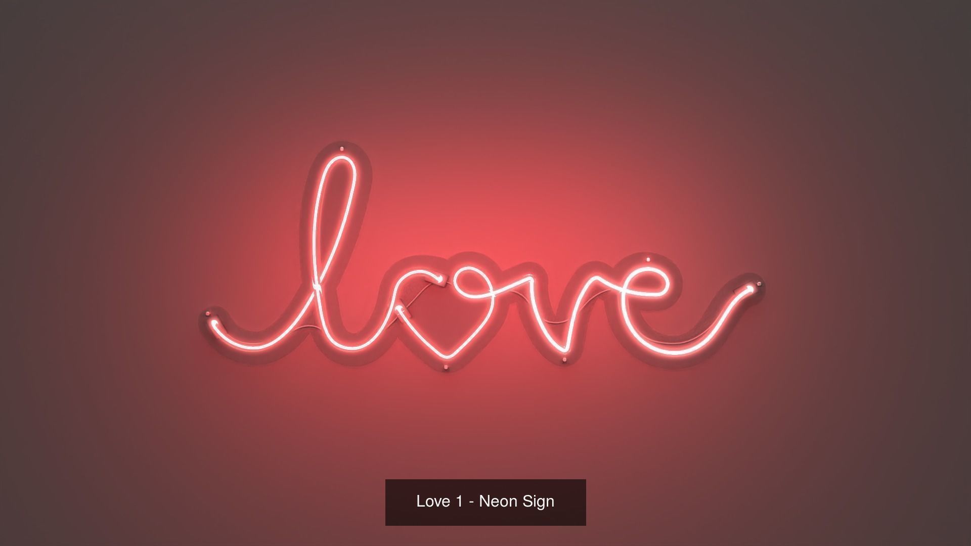 Love and Hearts Pack - Neon Signs 3D Model Collection_5