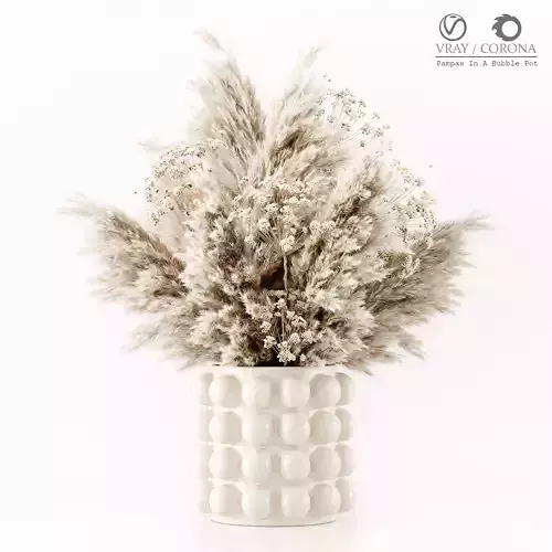 Pampas In A Bubble Pot 3D model