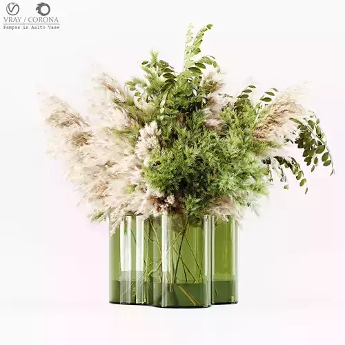Pampas In Aalto Vase 3D model