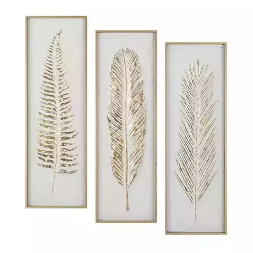 Art324 two gold floral framed wall art