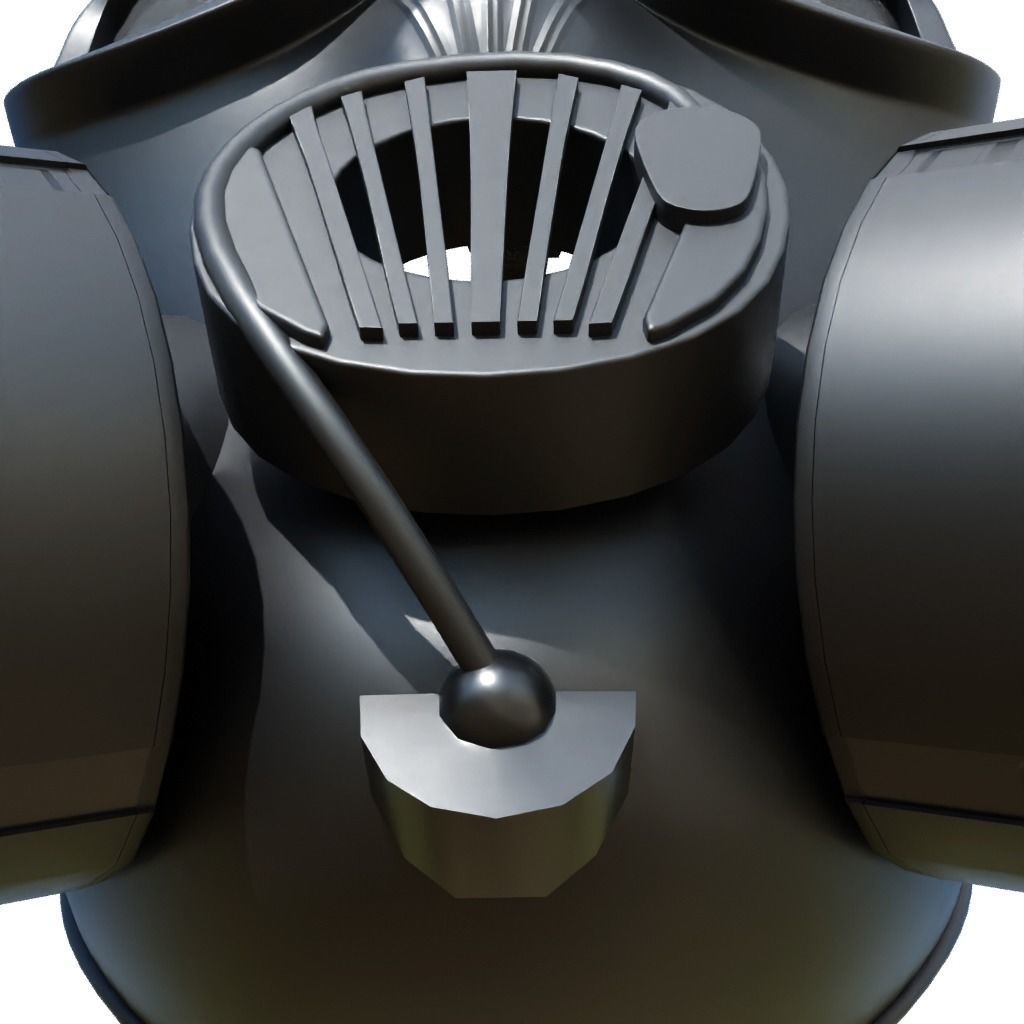 Gas Mask Low-poly 3D model_4