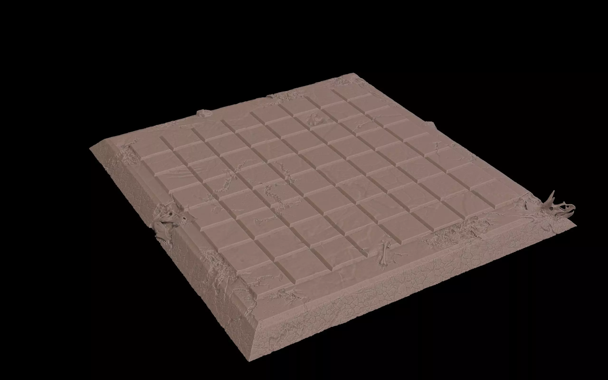 Dino Chess Board 3D print model