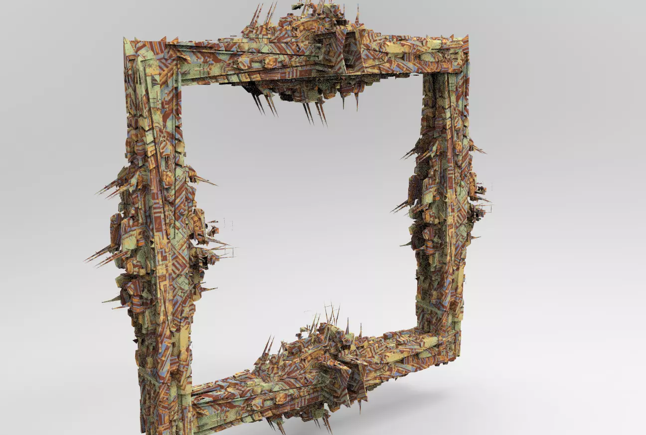 Rusted Ancient Alien Ring 2  3D model_0