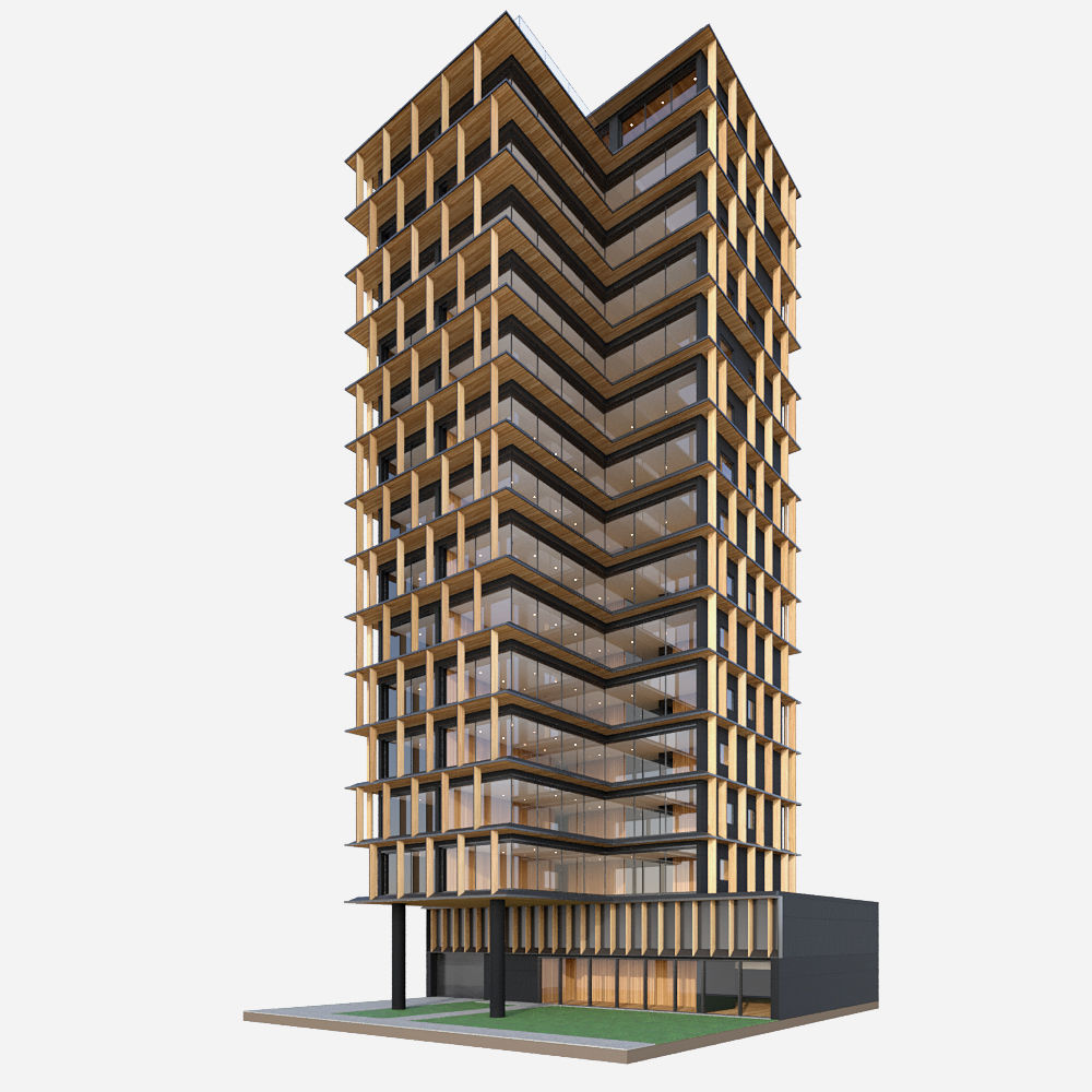 Modern Building 3D model_7