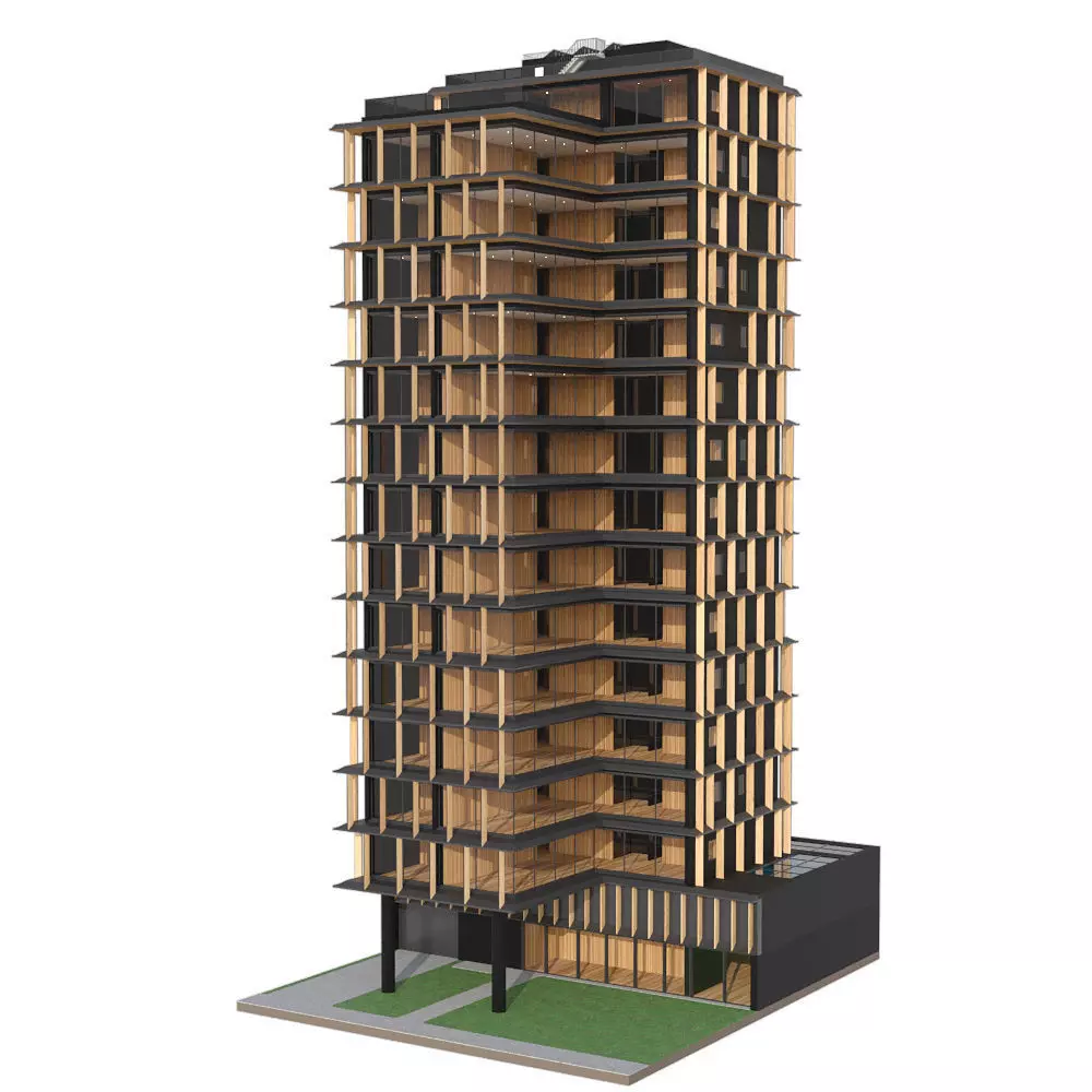 Modern Building 3D model_0