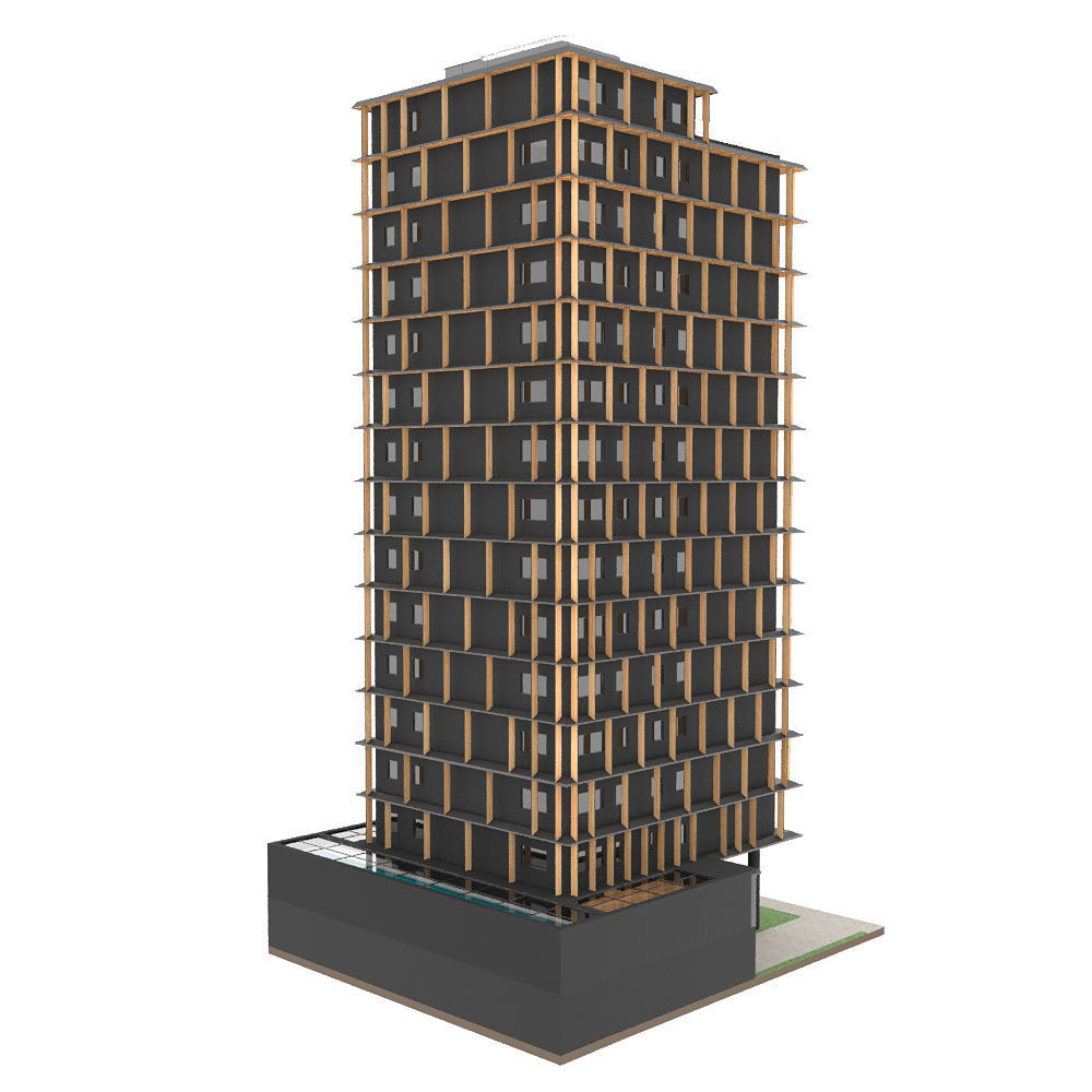 Modern Building 3D model_9
