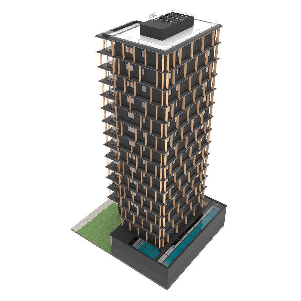Modern Building 3D model_8