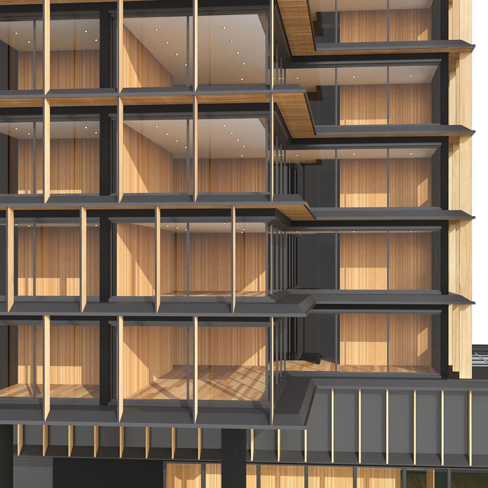 Modern Building 3D model_4