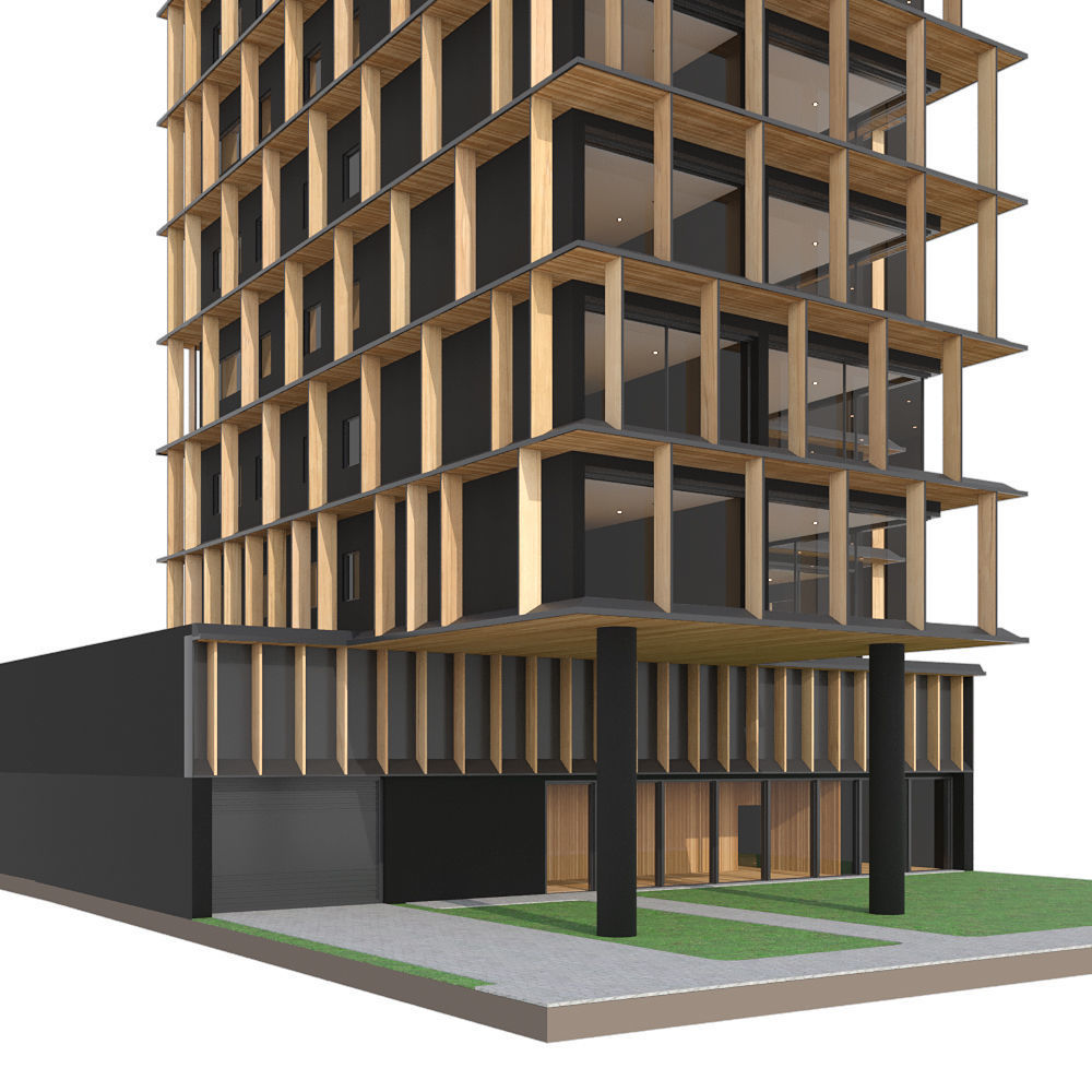 Modern Building 3D model_2