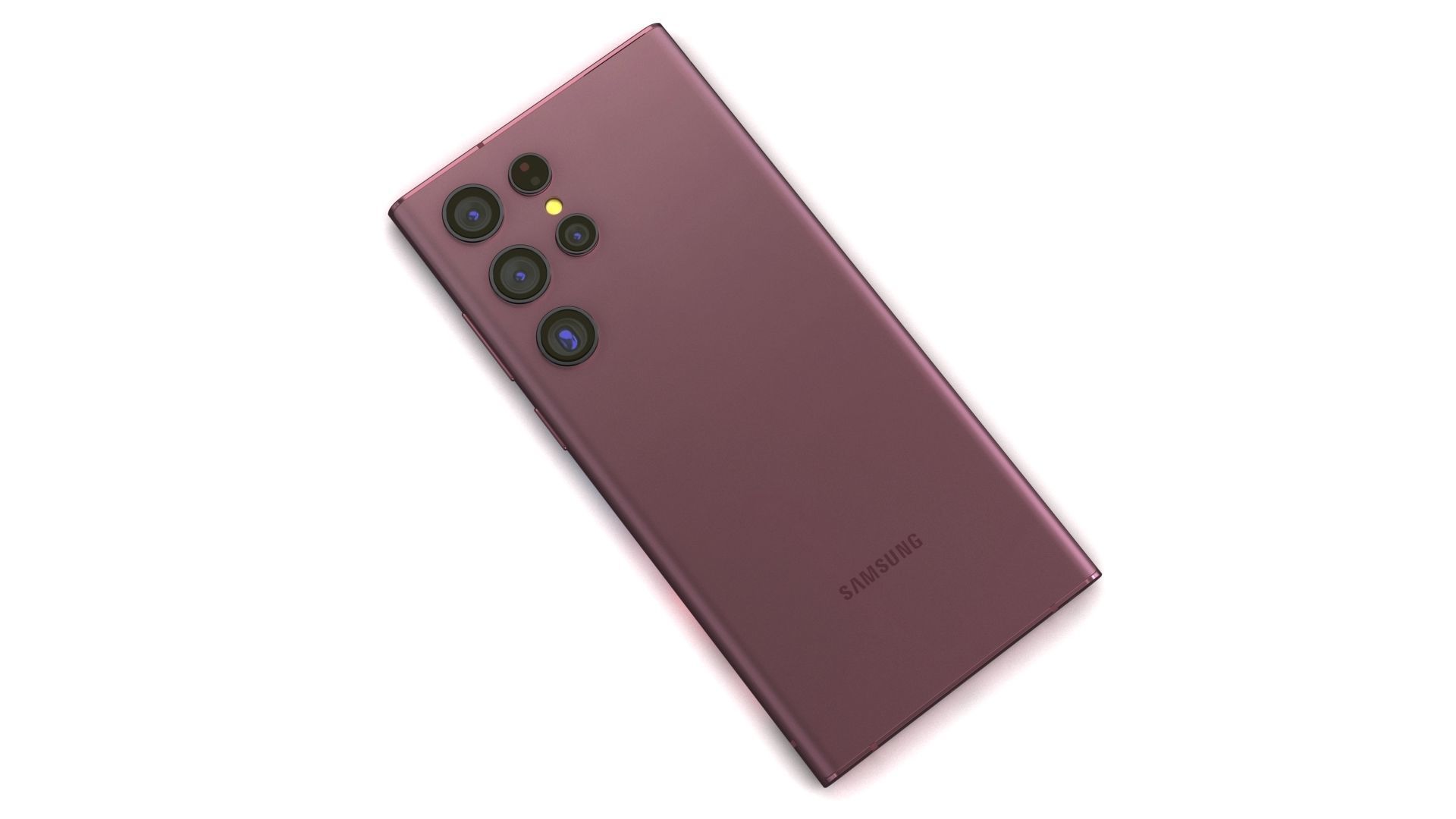 Samsung Galaxy S22 Ultra Burgundy Low-poly 3D model_9