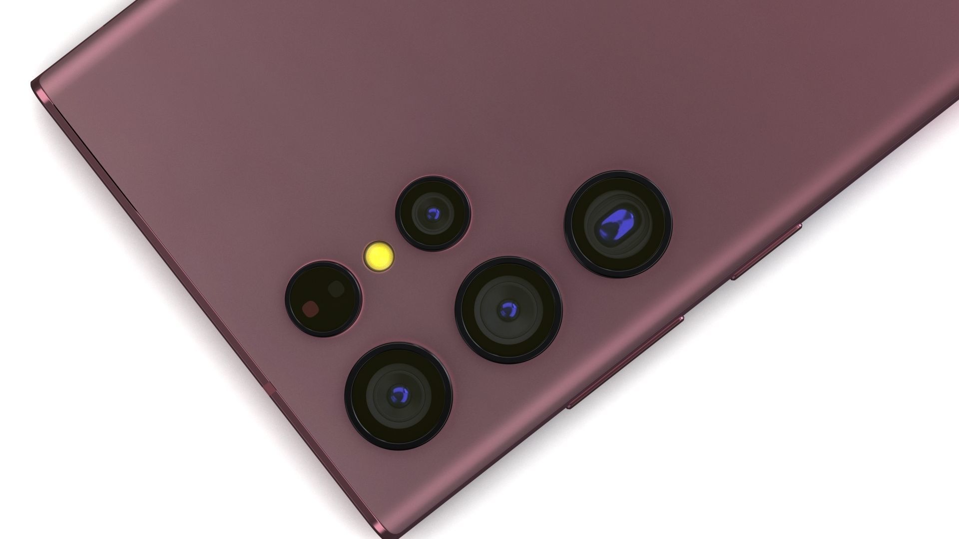 Samsung Galaxy S22 Ultra Burgundy Low-poly 3D model_12