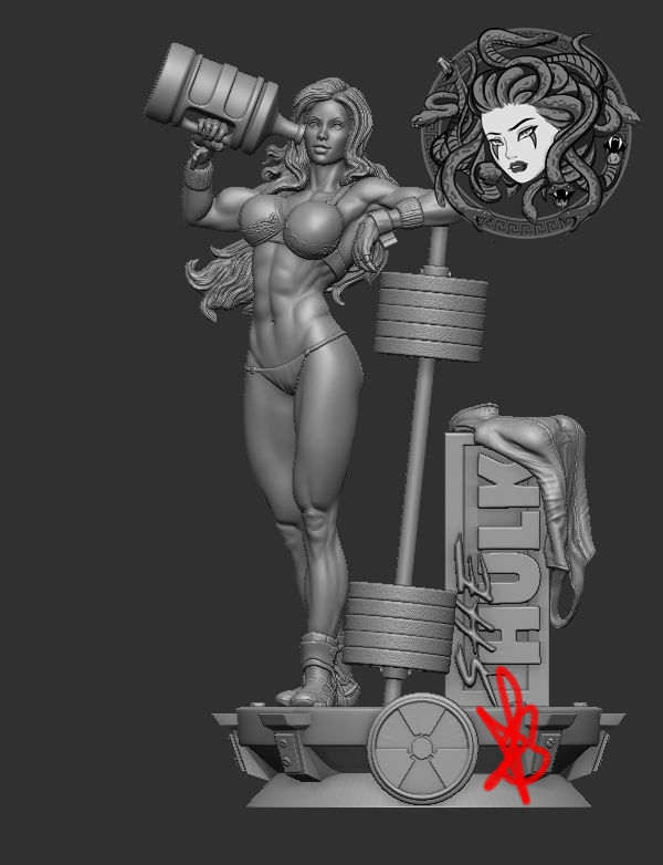She hulk by Creative Geek MB 3D print model_4