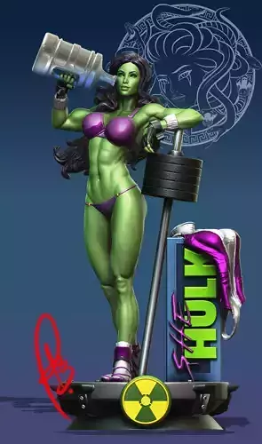 She hulk by Creative Geek MB 3D print model