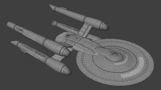 Star Trek Radiant-Class Starship Low-poly 3D model