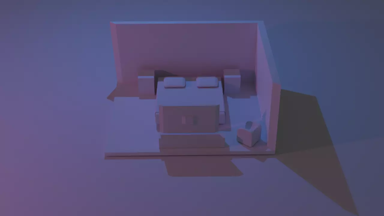 Starter Room 3D Free 3D model_0