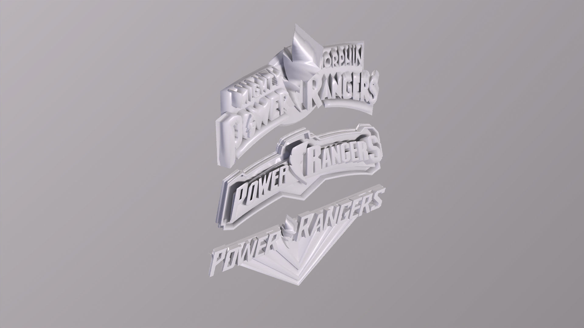 Power Rangers - Logos 3D print model_12