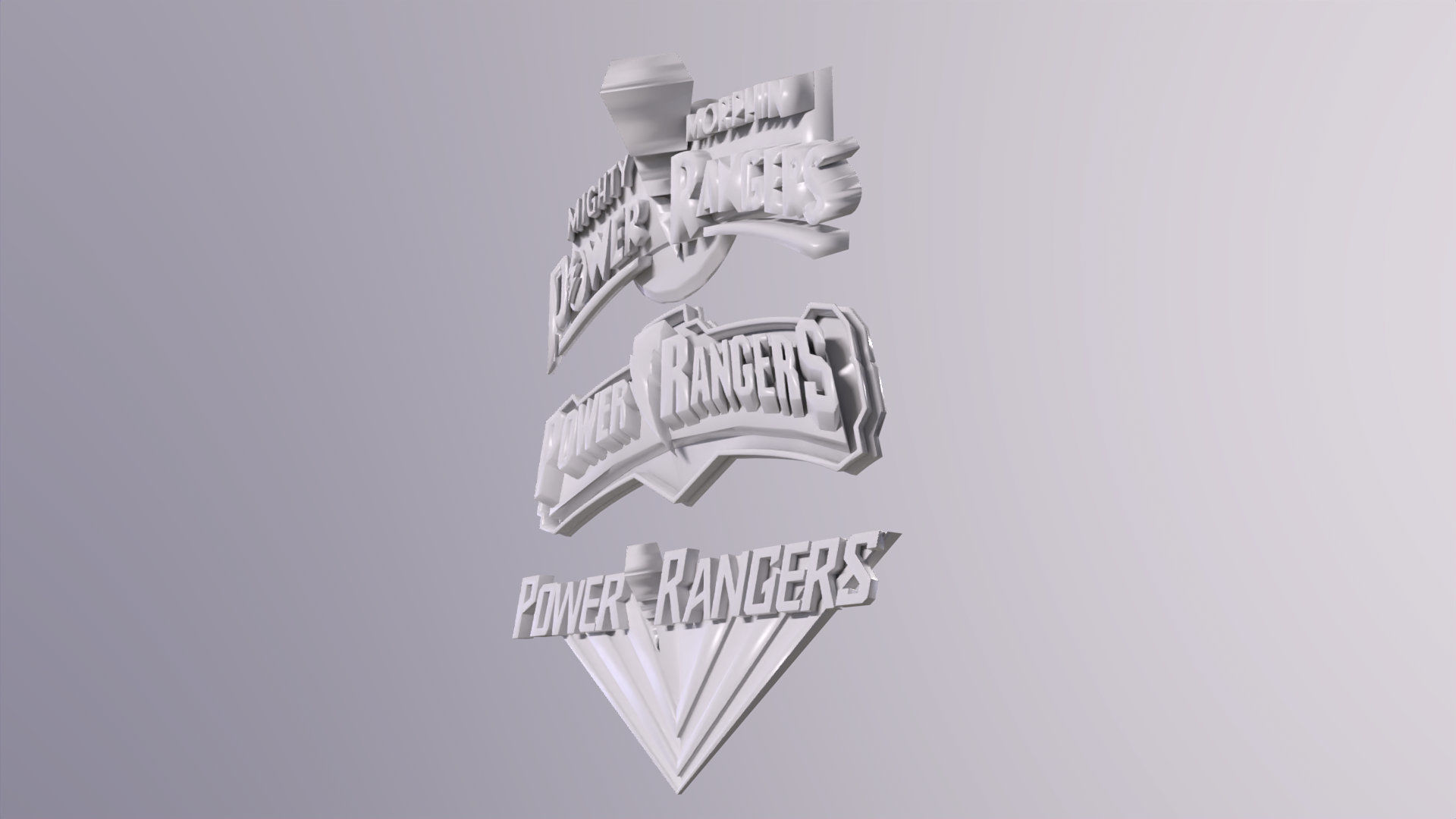 Power Rangers - Logos 3D print model_13
