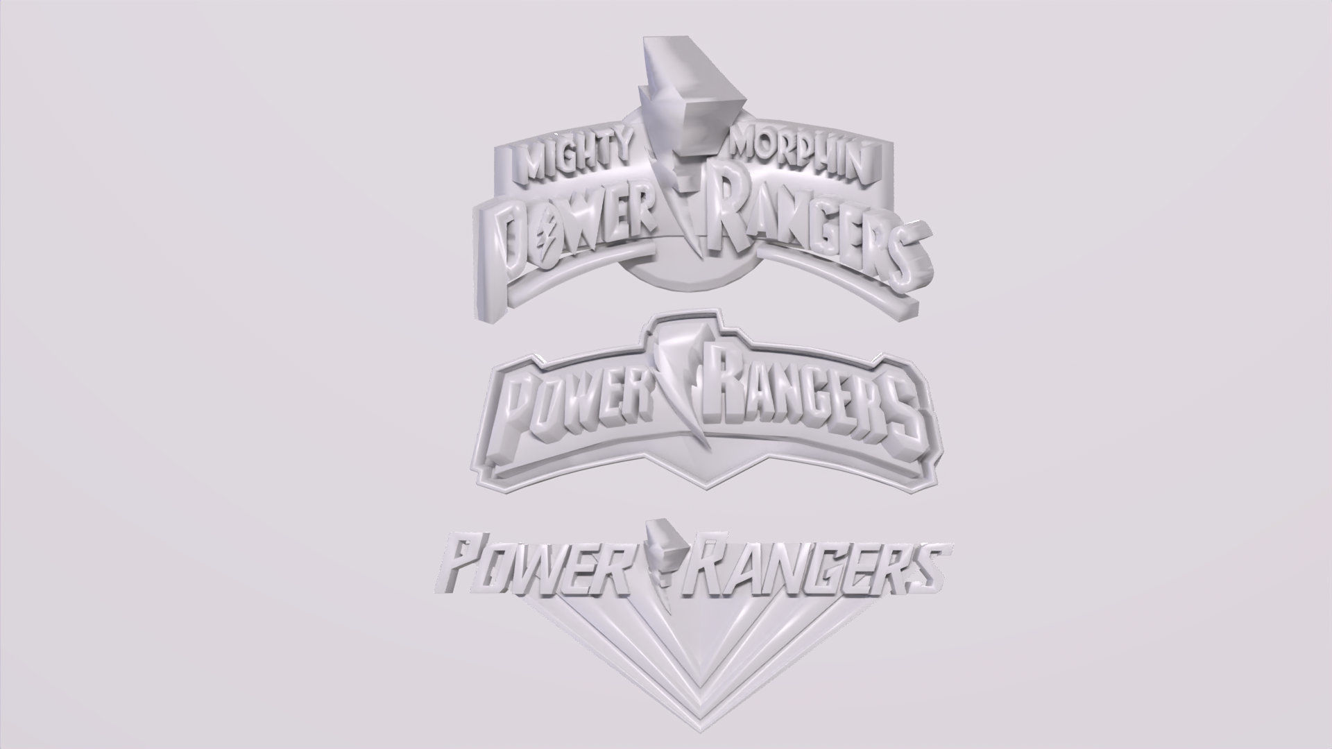 Power Rangers - Logos 3D print model_11