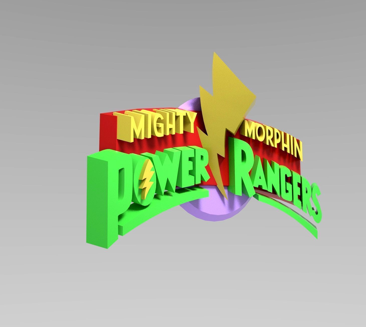 Power Rangers - Logos 3D print model_2