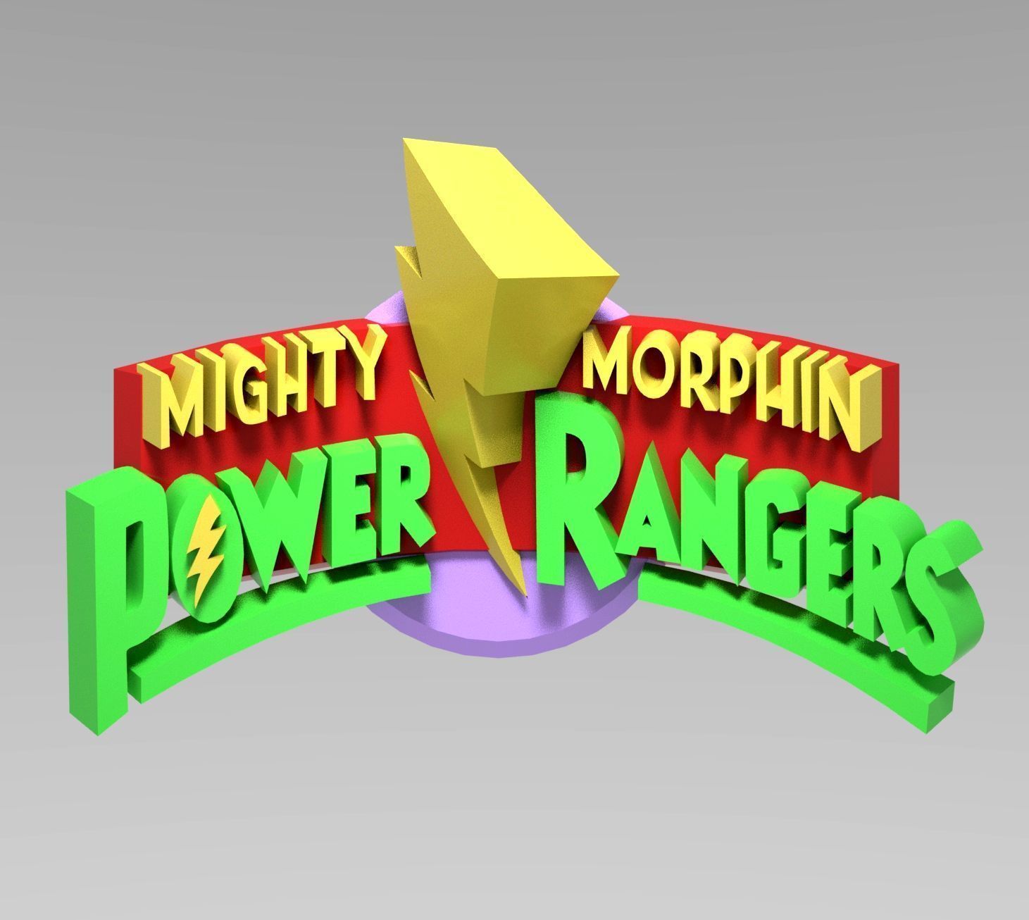 Power Rangers - Logos 3D print model_1