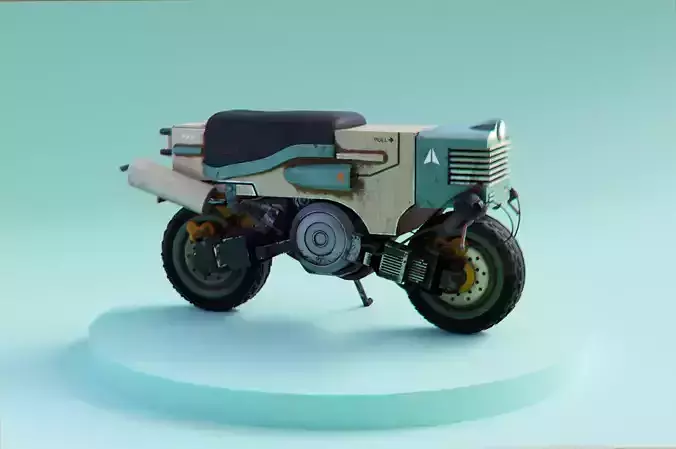 Cyberpunk Moped Vehicle