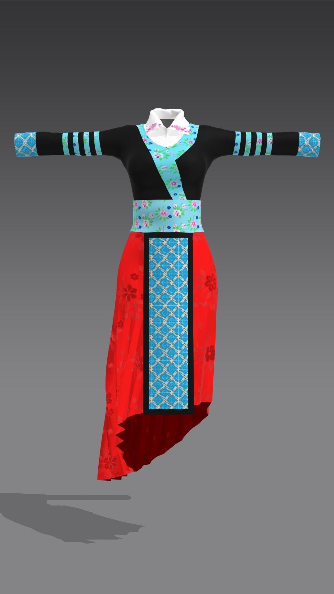 Hmong dress fashion new design 3D model | CGTrader