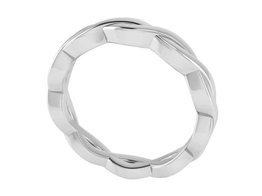 Rectangle Round Diamond Ring 3242 3D print model 3D print model_3