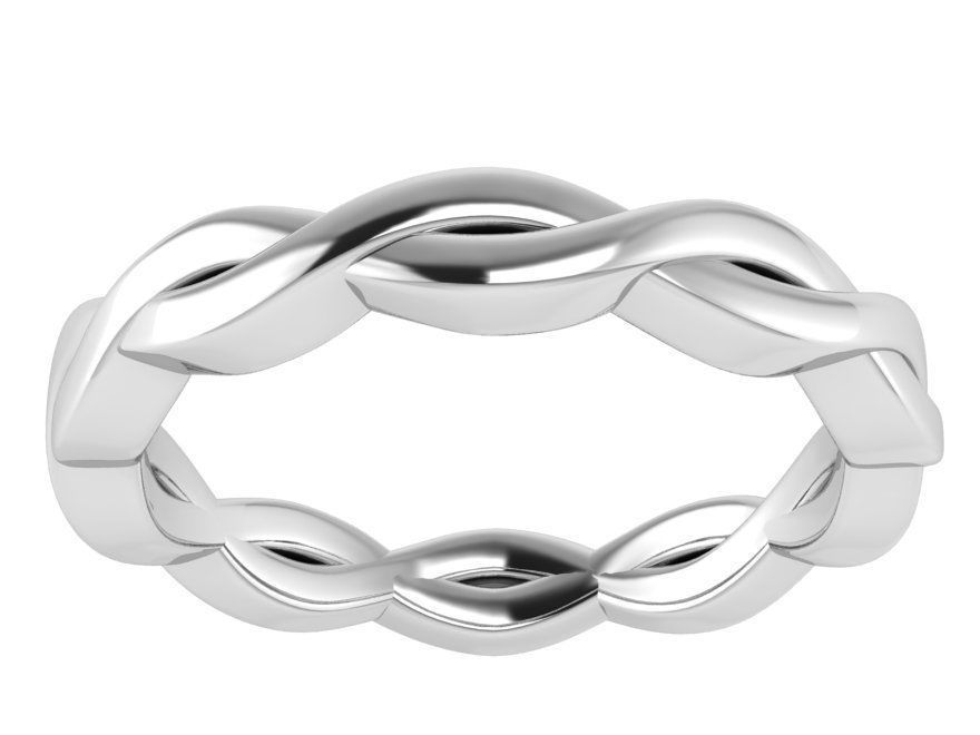 Rectangle Round Diamond Ring 3242 3D print model 3D print model_2