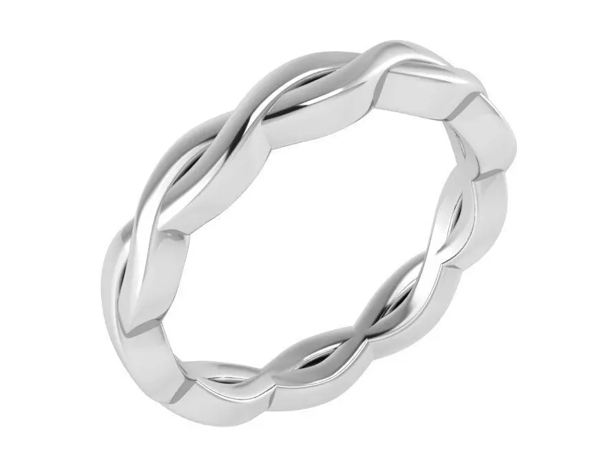 Rectangle Round Diamond Ring 3242 3D print model 3D print model_0