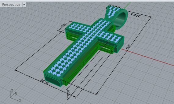 Bright cross pendant 3243 3D print model 3D print model_7
