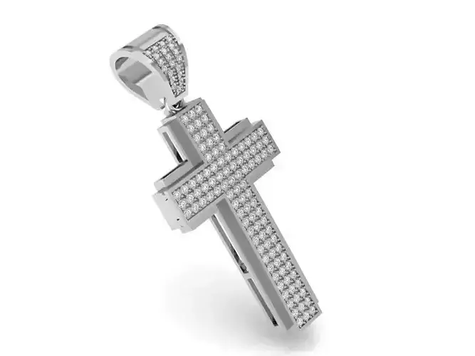 Bright cross pendant 3243 3D print model