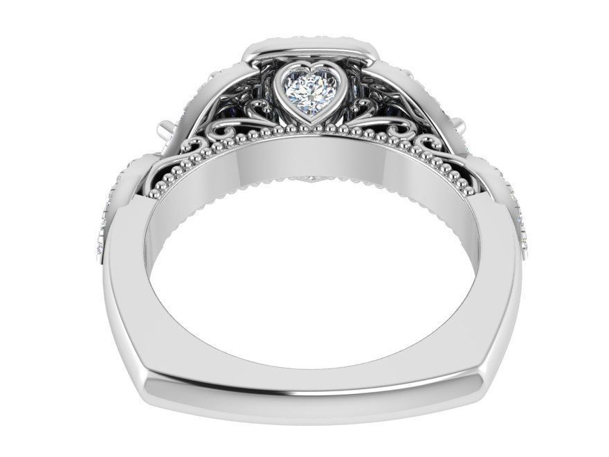 Blue and white infinity diamond ring 3248 3D print model 3D print model_3